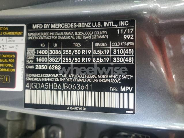 2018 MERCEDES-BENZ GLE 350 4MATIC (VIN 4JGDA5HB6JB063641) main photo