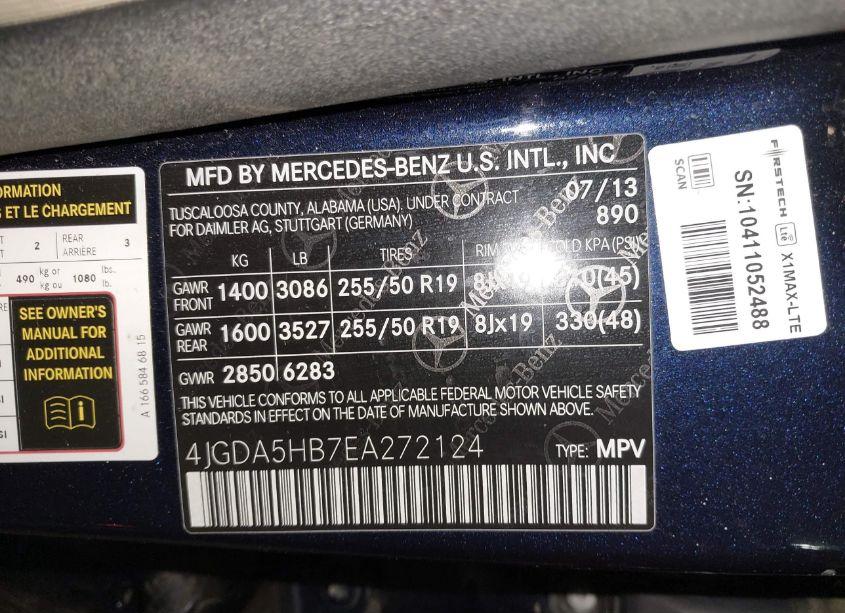 Photo 9 of 2014 Mercedes-benz Ml 350 4MATIC (VIN 4JGDA5HB7EA272124)