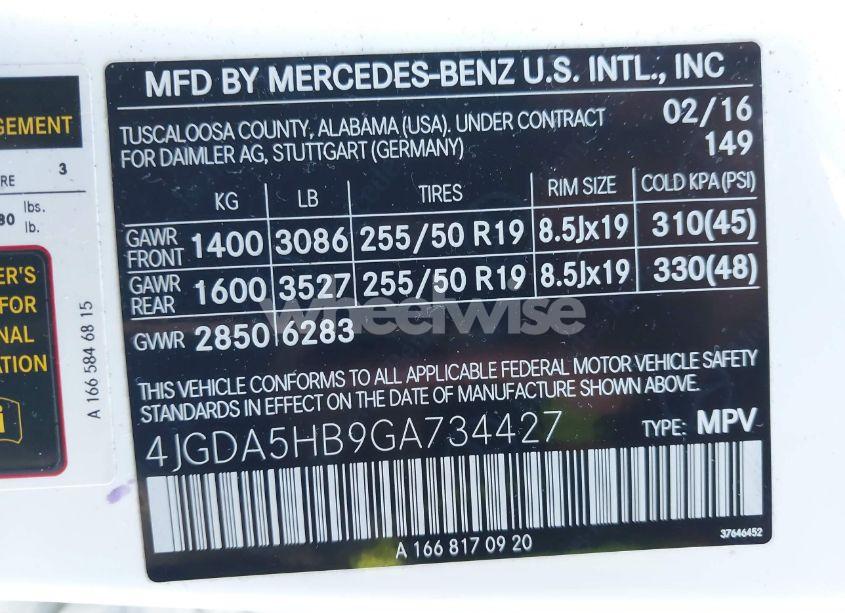 Photo 9 of 2016 Mercedes-benz Gle 350 4MATIC (VIN 4JGDA5HB9GA734427)