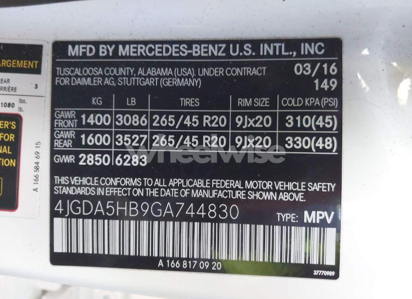 Photo 9 of 2016 Mercedes-benz Gle 350 4MATIC (VIN 4JGDA5HB9GA744830)