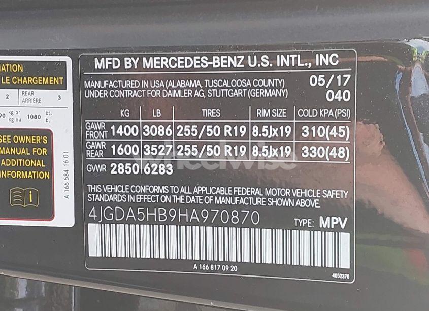 Photo 9 of 2017 Mercedes-benz Gle 350 4MATIC (VIN 4JGDA5HB9HA970870)