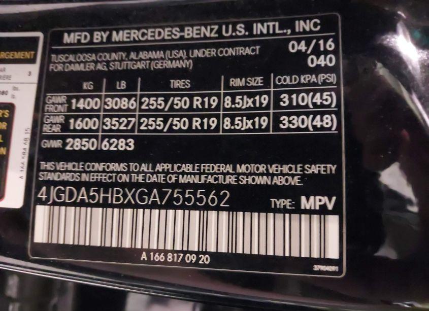 Photo 9 of 2016 Mercedes-benz Gle 350 4MATIC (VIN 4JGDA5HBXGA755562)