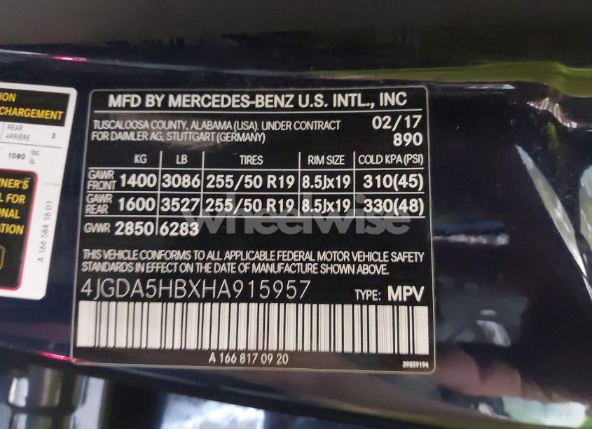 Photo 9 of 2017 Mercedes-benz Gle 350 4MATIC (VIN 4JGDA5HBXHA915957)