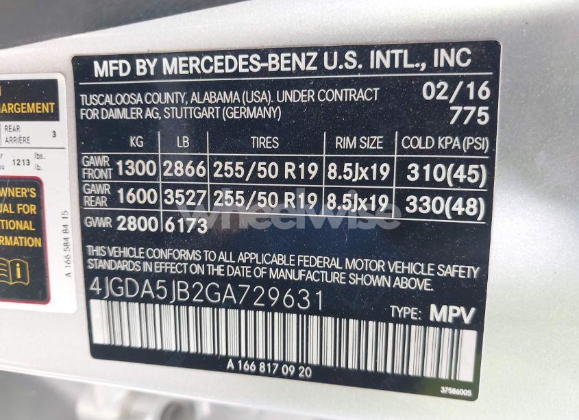 Photo 9 of 2016 Mercedes-benz Gle 350 (VIN 4JGDA5JB2GA729631)