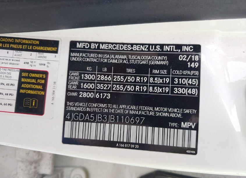 Photo 9 of 2018 Mercedes-benz Gle 350 (VIN 4JGDA5JB3JB110697)