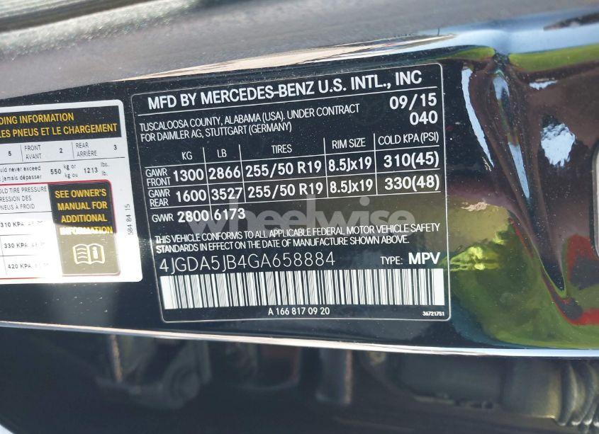 Photo 9 of 2016 Mercedes-benz Gle 350 (VIN 4JGDA5JB4GA658884)