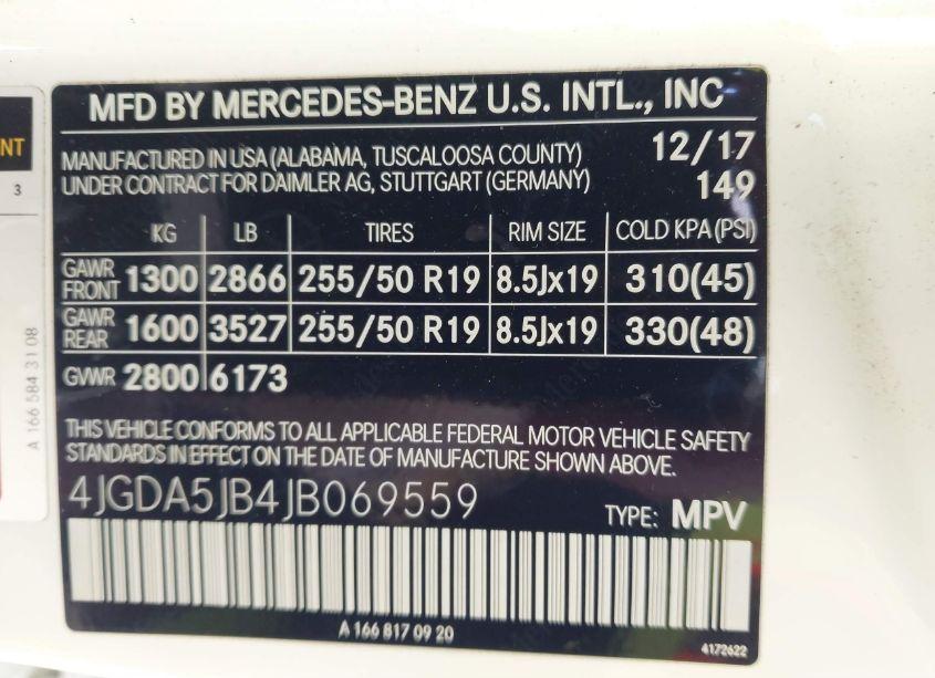 Photo 9 of 2018 Mercedes-benz Gle 350 (VIN 4JGDA5JB4JB069559)