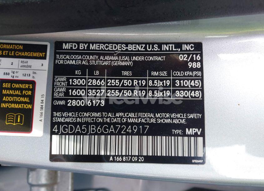 Photo 9 of 2016 Mercedes-benz Gle 350 (VIN 4JGDA5JB6GA724917)