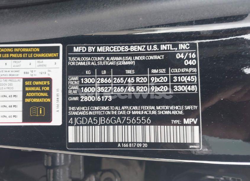 Photo 9 of 2016 Mercedes-benz Gle 350 (VIN 4JGDA5JB6GA756556)