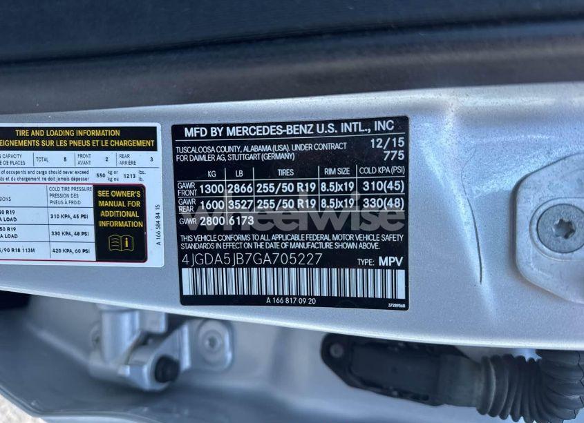 Photo 9 of 2016 Mercedes-benz Gle 350 (VIN 4JGDA5JB7GA705227)