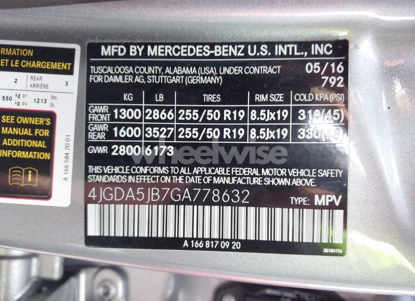 Photo 9 of 2016 Mercedes-benz Gle 350 (VIN 4JGDA5JB7GA778632)