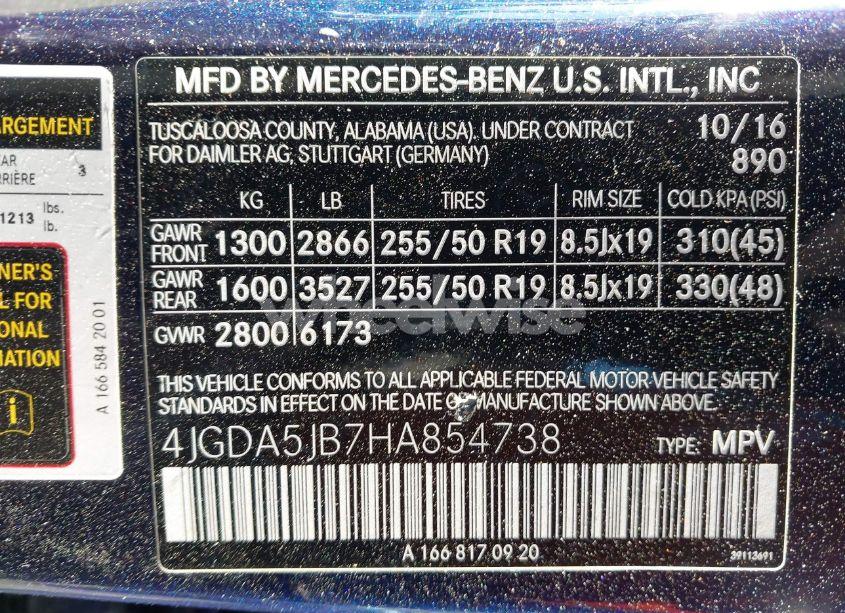 Photo 9 of 2017 Mercedes-benz Gle 350 (VIN 4JGDA5JB7HA854738)