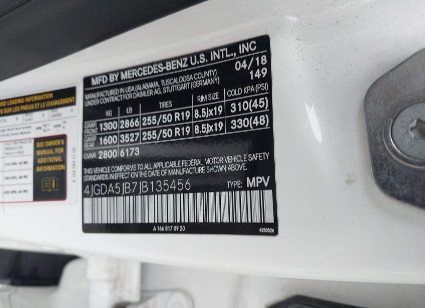 Photo 9 of 2018 Mercedes-benz Gle 350 (VIN 4JGDA5JB7JB135456)