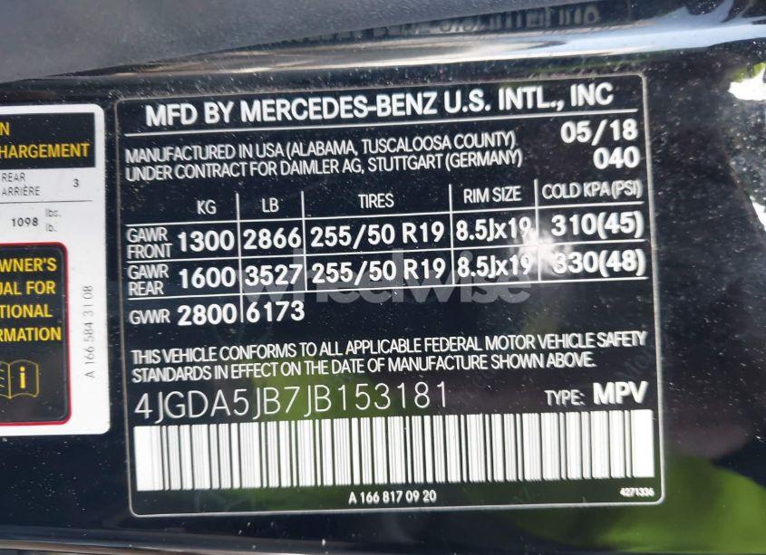 Photo 9 of 2018 Mercedes-benz Gle 350 (VIN 4JGDA5JB7JB153181)