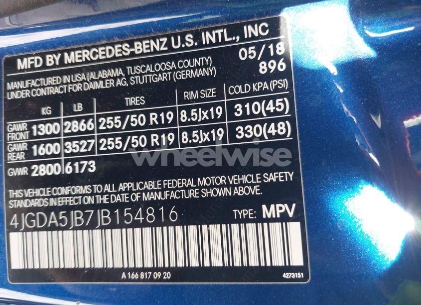 Photo 9 of 2018 Mercedes-benz Gle 350 (VIN 4JGDA5JB7JB154816)