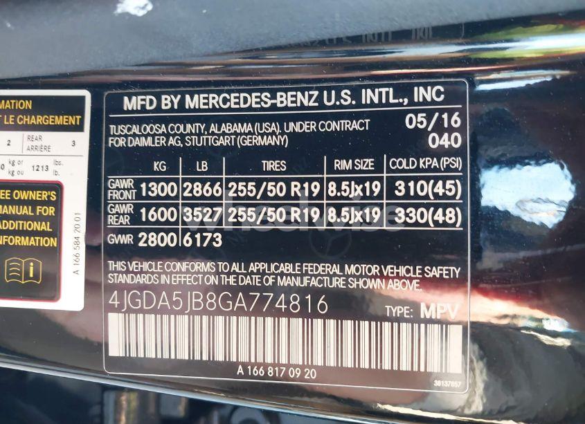 Photo 9 of 2016 Mercedes-benz Gle 350 (VIN 4JGDA5JB8GA774816)