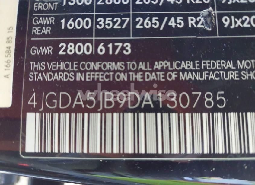 Photo 9 of 2013 Mercedes-benz Ml 350 (VIN 4JGDA5JB9DA130785)