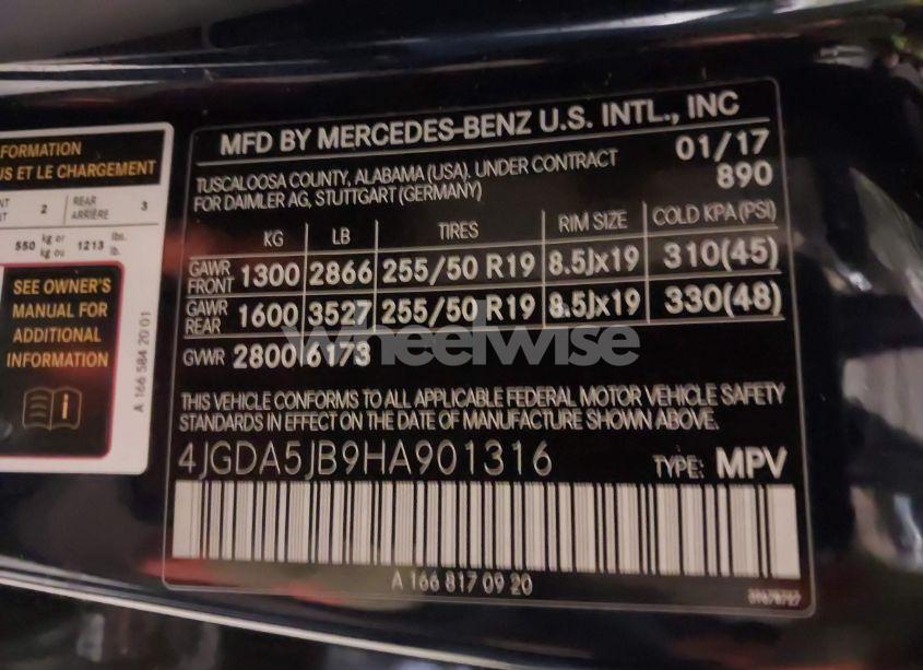 Photo 9 of 2017 Mercedes-benz Gle 350 (VIN 4JGDA5JB9HA901316)