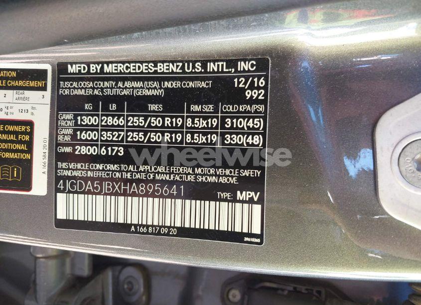 Photo 9 of 2017 Mercedes-benz Gle 350 (VIN 4JGDA5JBXHA895641)