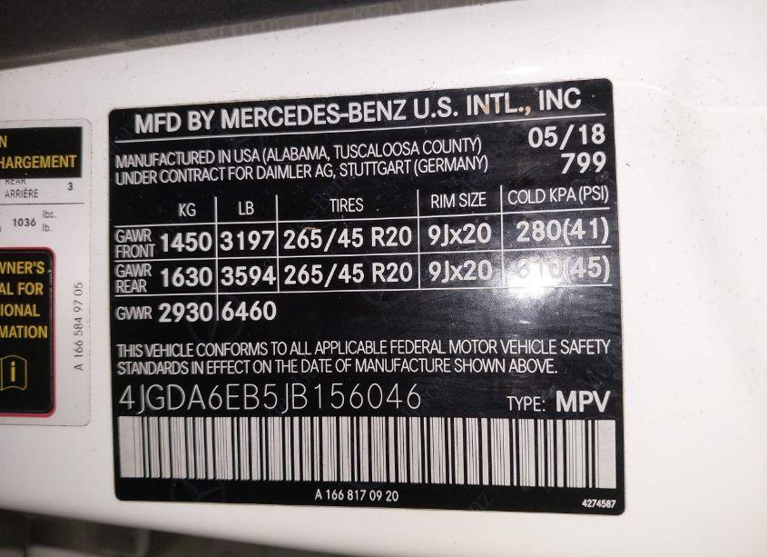 Photo 9 of 2018 Mercedes-benz Amg GLE 43 4MATIC (VIN 4JGDA6EB5JB156046)