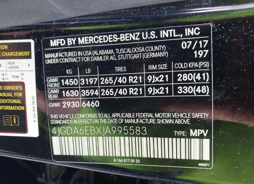 Photo 9 of 2018 Mercedes-benz Amg GLE 43 4MATIC (VIN 4JGDA6EBXJA995583)