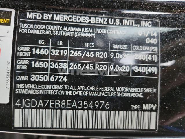 Photo 5 of 2014 MERCEDES-BENZ ML 63 AMG (VIN 4JGDA7EB8EA354976)