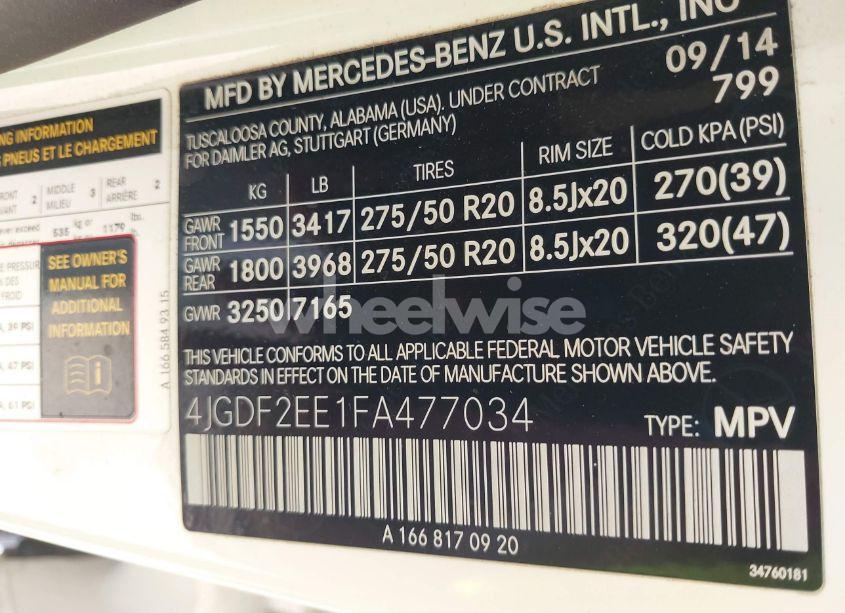 Photo 9 of 2015 Mercedes-benz Gl 350 BLUETEC 4MATIC (VIN 4JGDF2EE1FA477034)