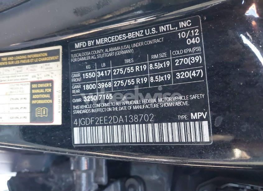 Photo 9 of 2013 Mercedes-benz Gl 350 BLUETEC 4MATIC (VIN 4JGDF2EE2DA138702)