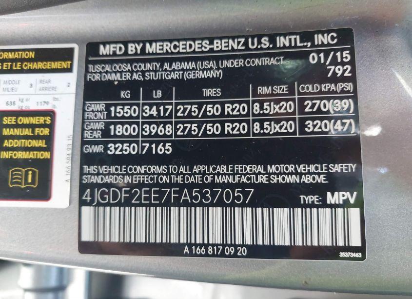 Photo 9 of 2015 Mercedes-benz Gl 350 BLUETEC 4MATIC (VIN 4JGDF2EE7FA537057)