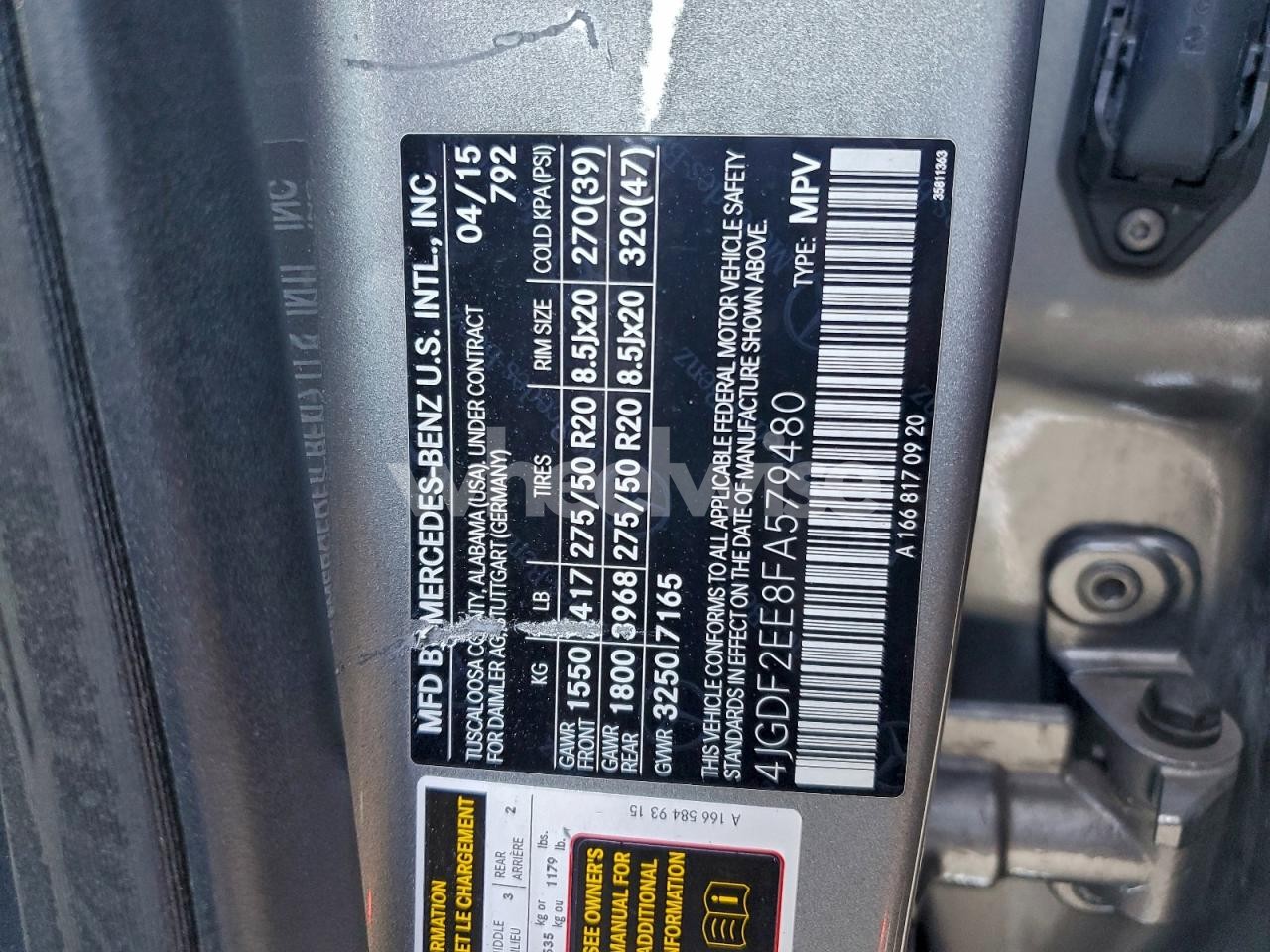 Photo 14 of 2015 MERCEDES-BENZ GL 350 BLUETEC (VIN 4JGDF2EE8FA579480)