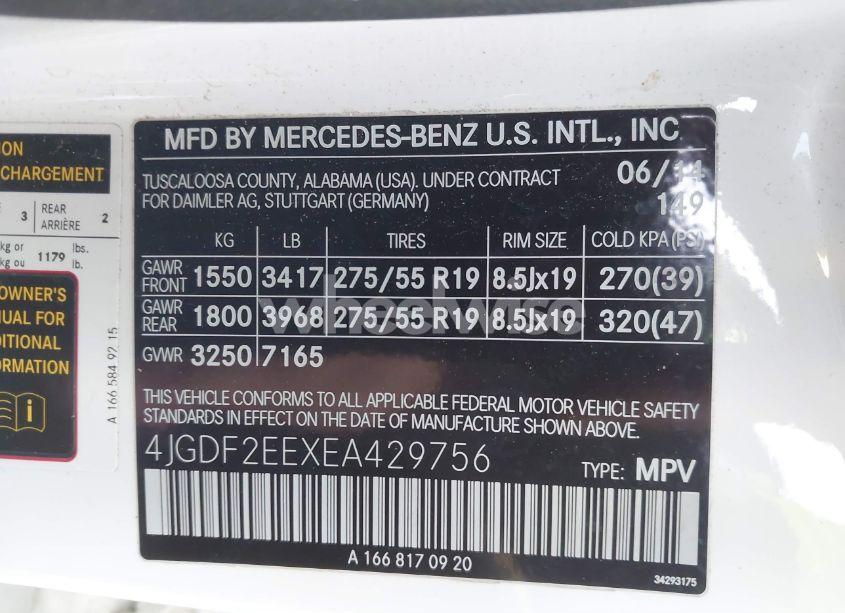 Photo 9 of 2014 Mercedes-benz Gl 350 BLUETEC 4MATIC (VIN 4JGDF2EEXEA429756)