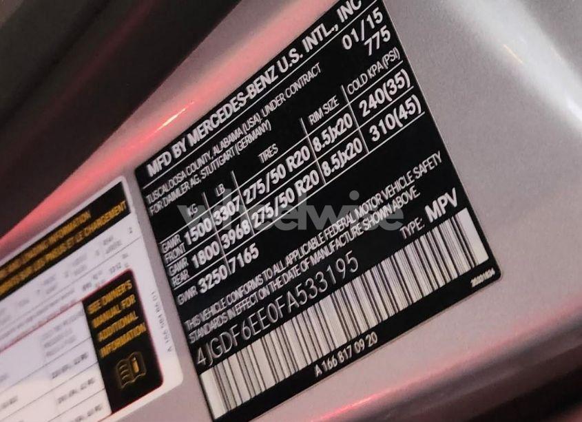 Photo 9 of 2015 Mercedes-benz Gl 450 (VIN 4JGDF6EE0FA533195)