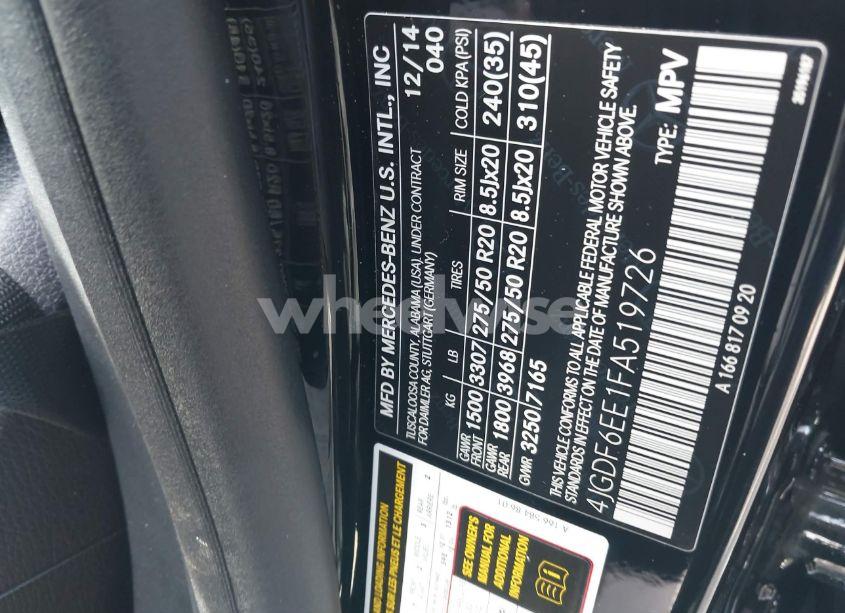 Photo 9 of 2015 Mercedes-benz Gl 450 4MATIC (VIN 4JGDF6EE1FA519726)