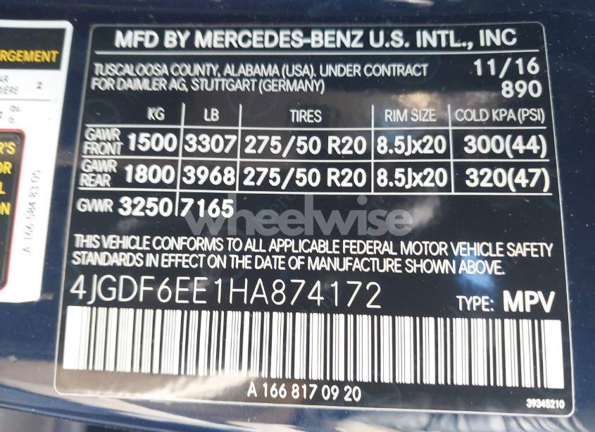 Photo 9 of 2017 Mercedes-benz Gls 450 4MATIC (VIN 4JGDF6EE1HA874172)