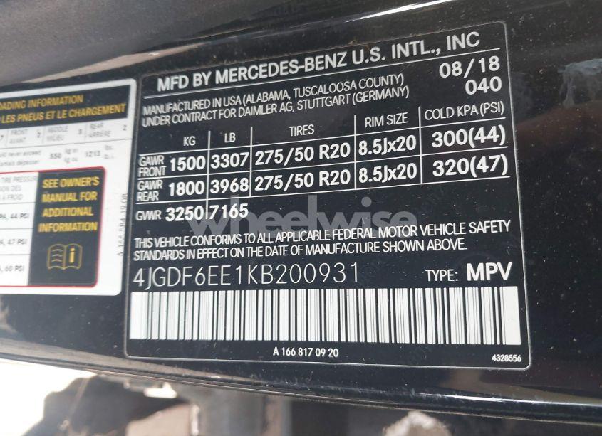 Photo 9 of 2019 Mercedes-benz Gls 450 4MATIC (VIN 4JGDF6EE1KB200931)