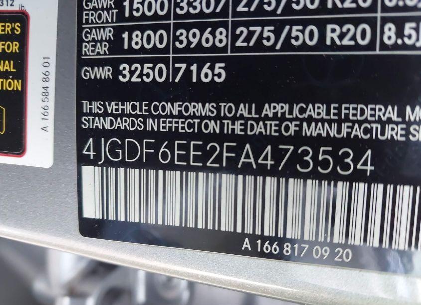 Photo 9 of 2015 Mercedes-benz Gl 450 4MATIC (VIN 4JGDF6EE2FA473534)