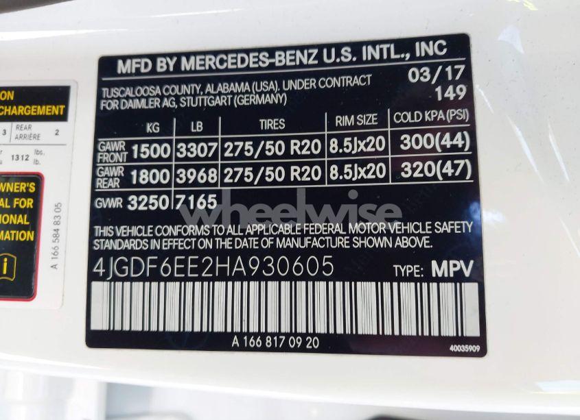 Photo 9 of 2017 Mercedes-benz Gls 450 4MATIC (VIN 4JGDF6EE2HA930605)