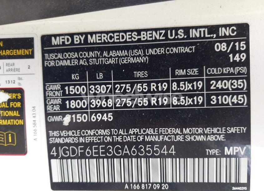 Photo 9 of 2016 Mercedes-benz Gl 450 4MATIC (VIN 4JGDF6EE3GA635544)