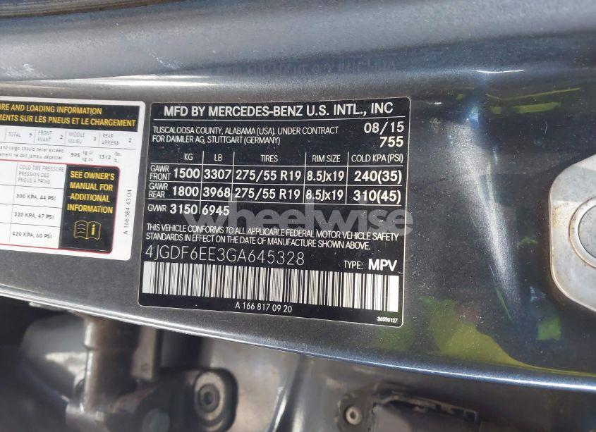 Photo 9 of 2016 Mercedes-benz Gl 450 4MATIC (VIN 4JGDF6EE3GA645328)