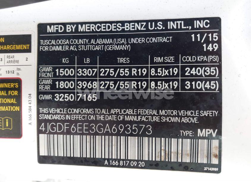 Photo 9 of 2016 Mercedes-benz Gl 450 4MATIC (VIN 4JGDF6EE3GA693573)