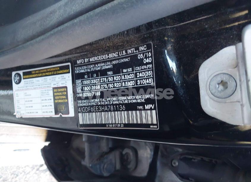 Photo 9 of 2017 Mercedes-benz Gls 450 4MATIC (VIN 4JGDF6EE3HA781136)