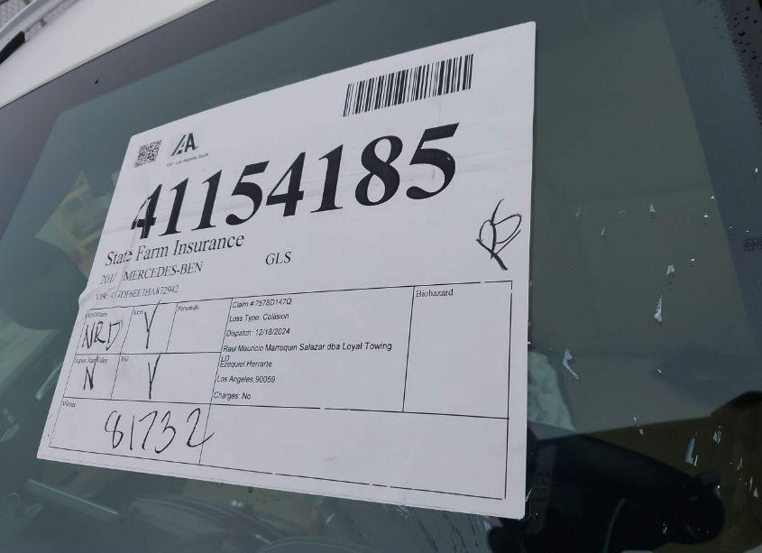 Photo 17 of 2017 Mercedes-benz Gls 450 4MATIC (VIN 4JGDF6EE3HA872942)