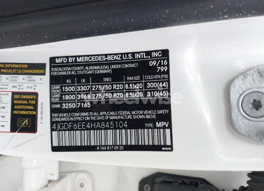 Photo 9 of 2017 Mercedes-benz Gls 450 4MATIC (VIN 4JGDF6EE4HA845104)