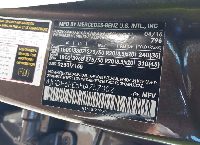 Photo 9 of 2017 Mercedes-benz Gls 450 4MATIC (VIN 4JGDF6EE5HA757002)