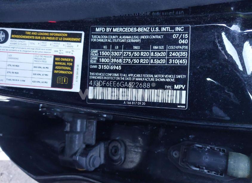 Photo 9 of 2016 Mercedes-benz Gl 450 4MATIC (VIN 4JGDF6EE6GA622688)