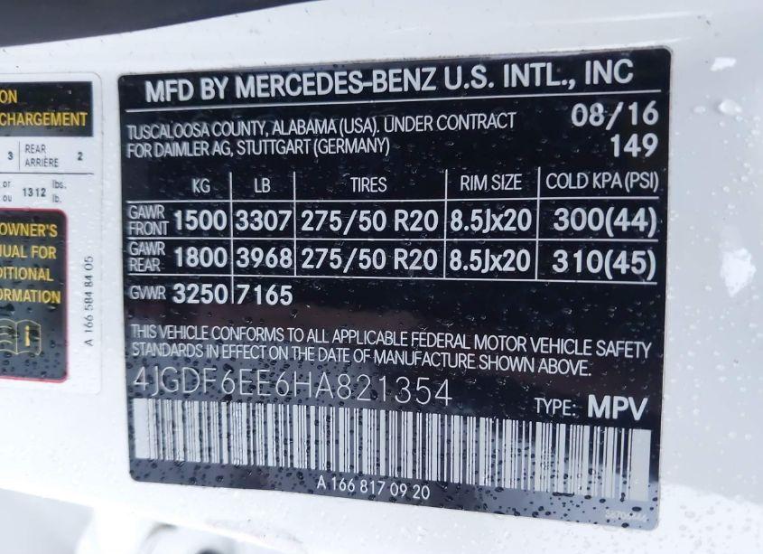 Photo 9 of 2017 Mercedes-benz Gls 450 4MATIC (VIN 4JGDF6EE6HA821354)