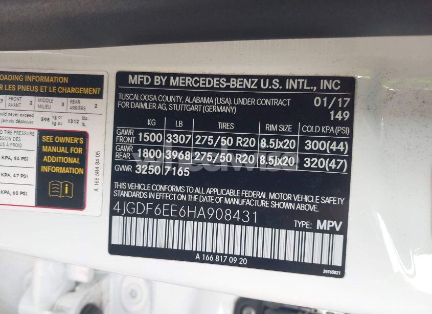 Photo 9 of 2017 Mercedes-benz Gls 450 4MATIC (VIN 4JGDF6EE6HA908431)