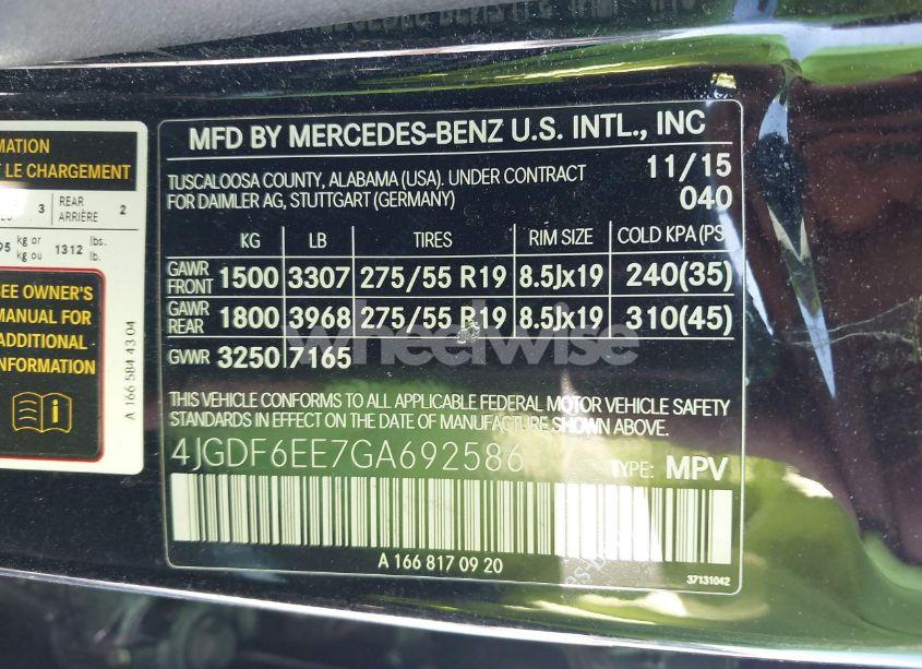 Photo 9 of 2016 Mercedes-benz Gl 450 4MATIC (VIN 4JGDF6EE7GA692586)