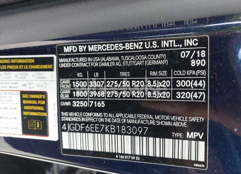 Photo 9 of 2019 Mercedes-benz Gls 450 4MATIC (VIN 4JGDF6EE7KB183097)