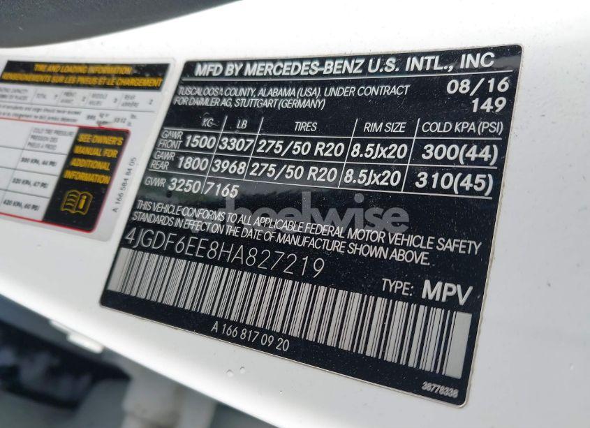 Photo 9 of 2017 Mercedes-benz Gls 450 4MATIC (VIN 4JGDF6EE8HA827219)